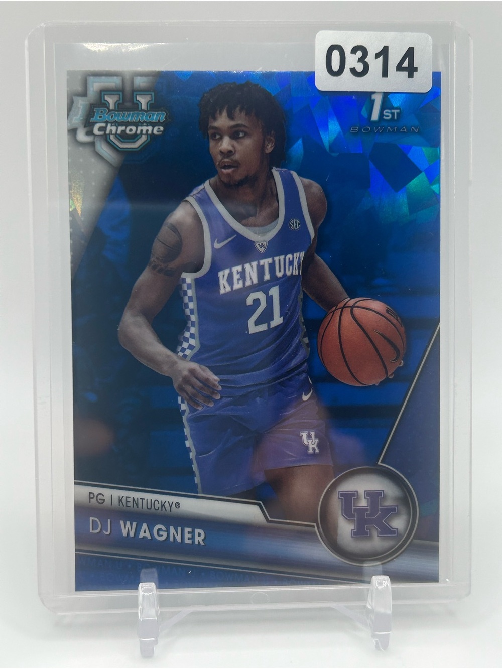 DJ Wagner Kentucky 🏀 Blue Basketball Trading Card 1st Bowman